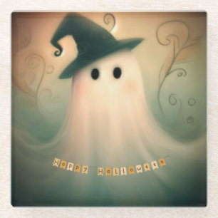 Dessous-de-verre En Verre Ornement Halloween/Fantôme/Automne/Capricieux
