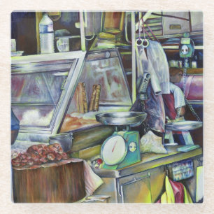 Dessous-de-verre En Verre Où est le Fish Head Curry ?Singapour