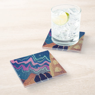 Dessous-de-verre En Verre Ours lumineux nordique