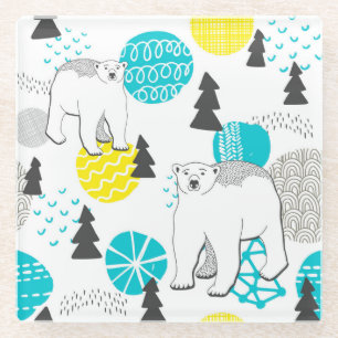 Dessous-de-verre En Verre Ours polaire