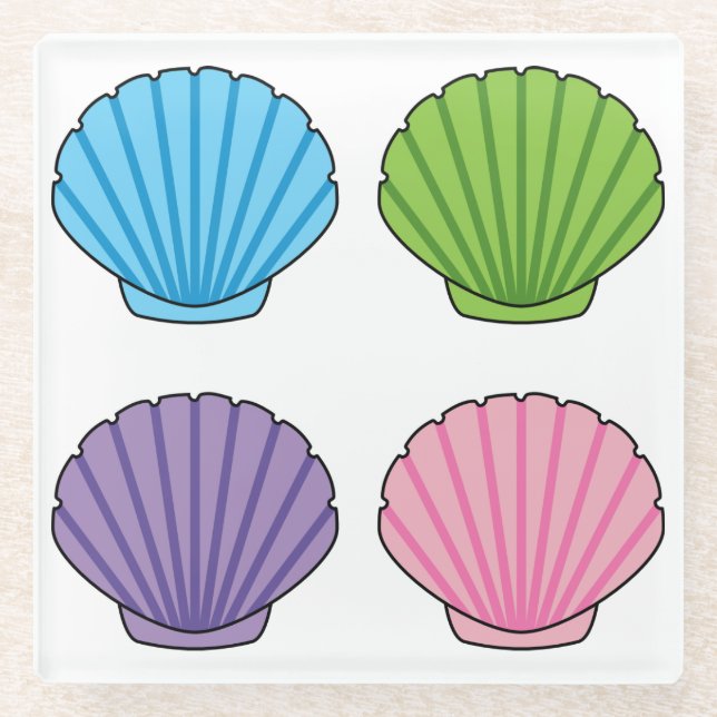Dessous-de-verre En Verre Pack de Pastel (Devant)