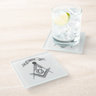 Dessous-de-verre En Verre Panneau franc-maçonnerie