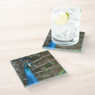 Dessous-de-verre En Verre Paon de Kauai