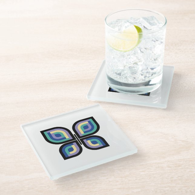 Dessous-de-verre En Verre Papillon Pétal Prism (Incliné)