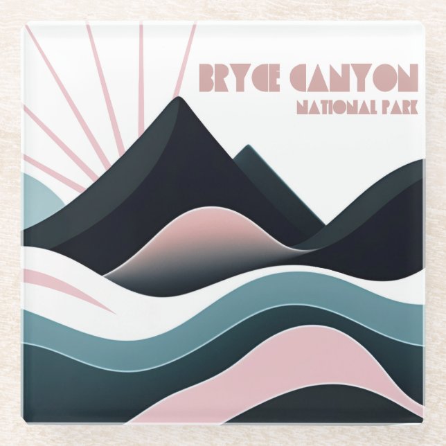 Dessous-de-verre En Verre Parc national du Canyon Bryce Colour Hills (Devant)