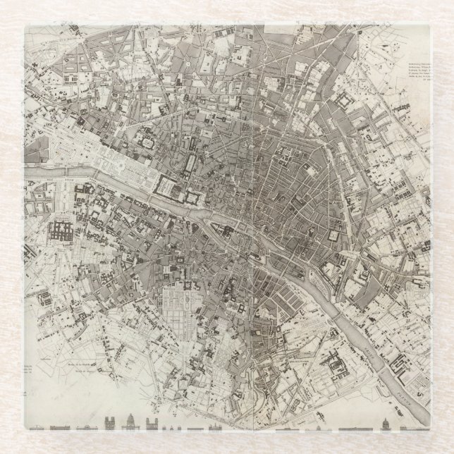 Dessous-de-verre En Verre Paris (Devant)
