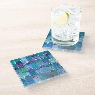 Dessous-de-verre En Verre Paris Blues