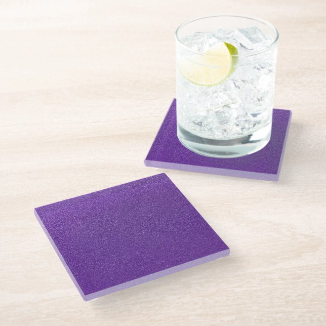 Dessous-de-verre En Verre Parties scintillant violette, Étincelle, Arrière - (Incliné)