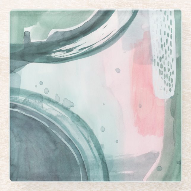 Dessous-de-verre En Verre Pastel Scribe - Aquarelle (Devant)