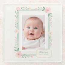 Pastel Watercolor Floral Empty Photo Frame