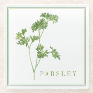 Dessous-de-verre En Verre Pâte de boisson fraîche en verre PARSLEY
