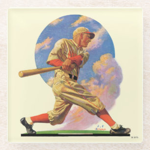 Dessous-de-verre En Verre Pâte lisse de base-ball
