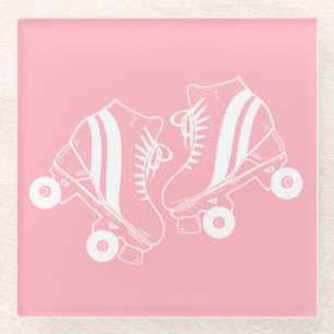Dessous-de-verre En Verre Patins à rouleaux minimalistes Patins à rouleaux r