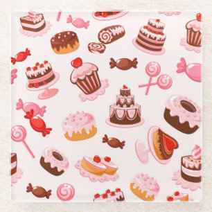 Dessous-de-verre En Verre Pâtisseries