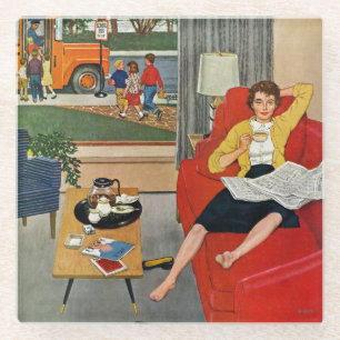 Dessous-de-verre En Verre Pause-café de matin