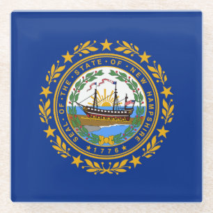 Dessous-de-verre En Verre Pavillon d'État du New Hampshire