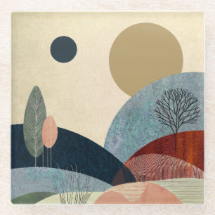 Dessous-de-verre En Verre Paysage de Imaginaire Hills