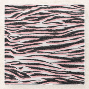 Dessous-de-verre En Verre Peau animale Abstraite Impression sans joint