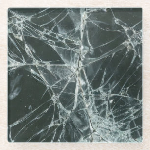 Dessous-de-verre En Verre Peinture à l'huile de surface en verre brisé (styl