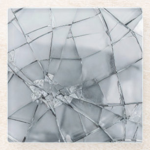Dessous-de-verre En Verre Peinture à l'huile de surface en verre brisé (styl