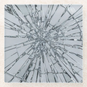 Dessous-de-verre En Verre Peinture à l'huile sur verre brisé (style 1)