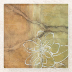 Dessous-de-verre En Verre Peinture Abstraite en silhouette sur Arrière - pla