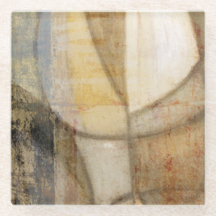 Dessous-de-verre En Verre Peinture de ton texturisée approximative de la