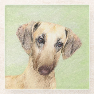 Dessous-de-verre En Verre Peinture Sloughis - Joli art original pour chien