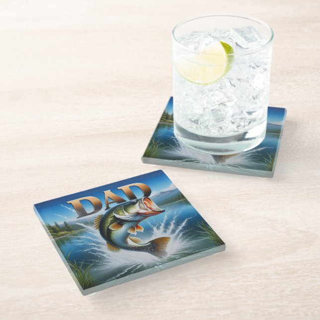 Dessous-de-verre En Verre Père de basse à grande bouche (Incliné)