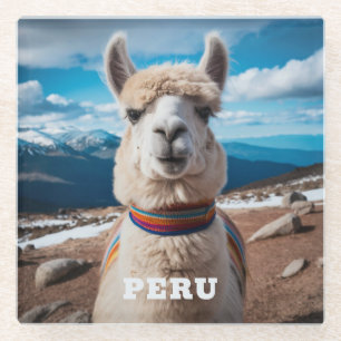 Dessous-de-verre En Verre Pérou Llama