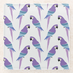 Dessous-de-verre En Verre Perroquets pourpres