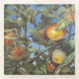 Dessous-de-verre En Verre Persimmon Fruit Tree Belle oeuvre originale