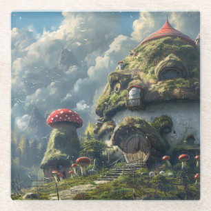 Dessous-de-verre En Verre Petit gnome, champignon