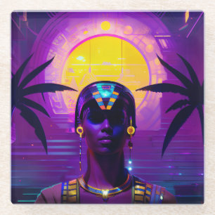 Dessous-de-verre En Verre Pharaon Synthwave
