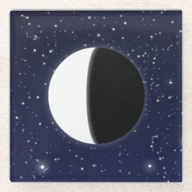Dessous-de-verre En Verre Phases de la Lune, 3 de 6 (Devant)