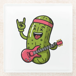 Dessous-de-verre En Verre Pickle Rock Star