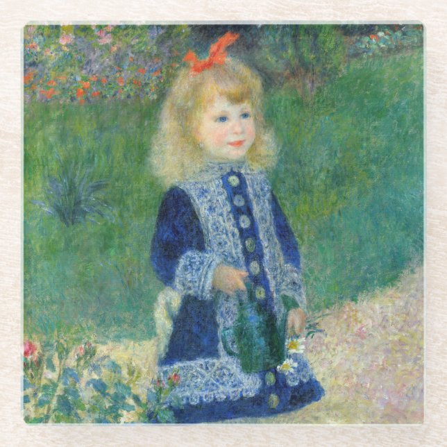 Dessous-de-verre En Verre Pierre-Auguste Renoir - Une fille avec une canne d (Devant)