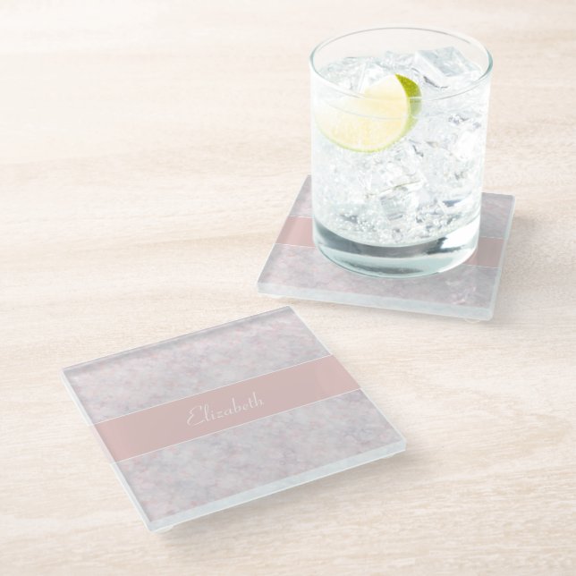 Dessous-de-verre En Verre Pink clair Pastel Bokeh Design Dessous de verre en (Incliné)