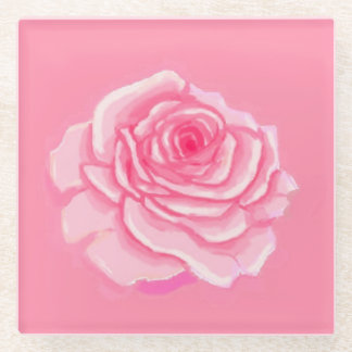 Dessous-de-verre En Verre Pink roses