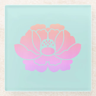 Dessous-de-verre En Verre pivoine rose pastel