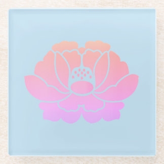 Dessous-de-verre En Verre pivoine rose pastel