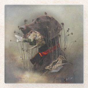 Dessous-de-verre En Verre Pointeurs allemands à poils courts