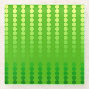 Dessous-de-verre En Verre Points satinés - nuances vert citron