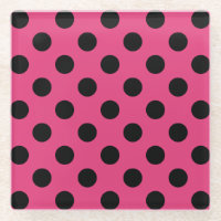 Pois noirs sur fuchsia