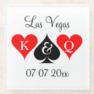 Dessous-de-verre En Verre Poker casino sur mesure Las Vegas dessous de verre