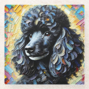 Dessous-de-verre En Verre Poodle noir