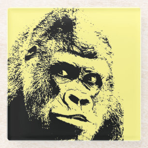 Dessous-de-verre En Verre Pop Art Gorilla