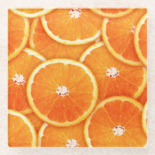 Dessous-de-verre En Verre Pop Art Tangerine Slices