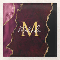 Porte en marbre rouge et or