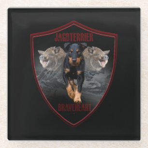 Dessous-de-verre En Verre Poster Tapisserie Jagdterrier Porte - clé d'impres